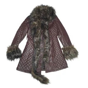 پالتو زنانه مدل چرم کد 734