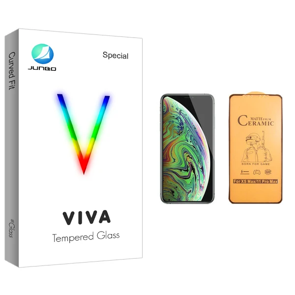 محافظ صفحه نمایش سرامیکی جانبو مدل Viva Glass مناسب برای گوشی موبایل اپل iPhone XS Max