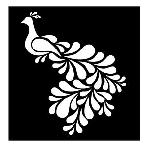 شابلون باتیس آرت طرح طاووس کد 483