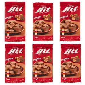 ویفر کرم دار کاکائویی هیت با طعم شیری و فندق شیرین عسل -200 گرم بسته 6 عددی