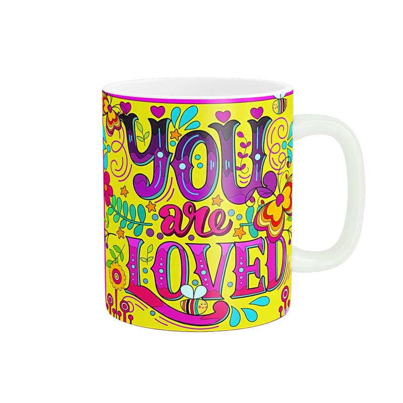 ماگ پادآفرین مدل عشق طرح قلب LOVE گل کد PM1580