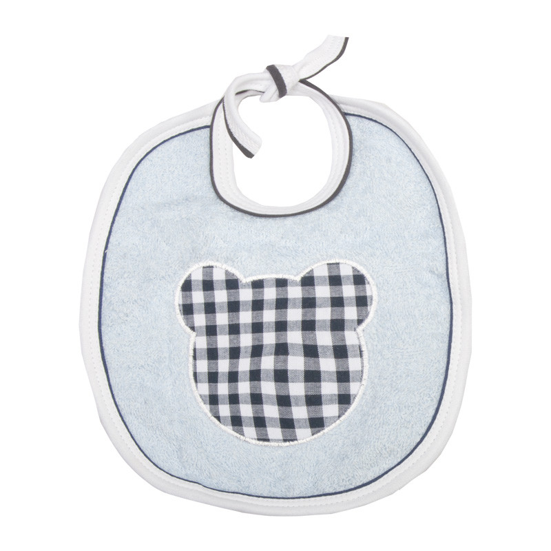 سرویس حوله نوزادی 4 تکه آدمک طرح خرس آبی روشن  کد 970217