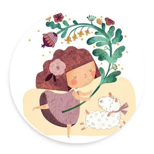 دیوارکوب طرح دختر بچه و پرنده مدل wtb262