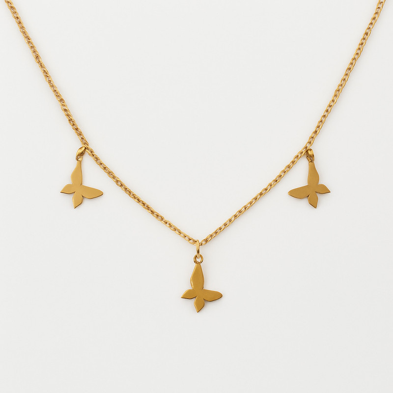 گردنبند طلا 18 عیار زنانه با زنجیر حلقه‌ای (فلامینگو) الهه فرمانیان مدل G 2152