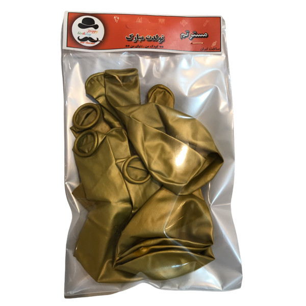 بادکنک مسترتم طرح کروم بسته 10 عددی