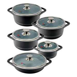 سرویس قابلمه و تابه استیل 10 پارچه ام جی اس مدل ایتالیا B کد IB1019