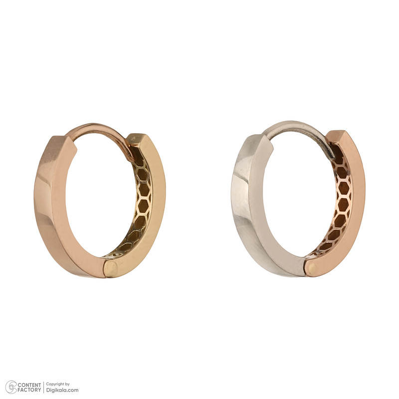 گوشواره حلقه ای طلا 18 عیار زنانه دوست خوب مدل Dk620 - 4