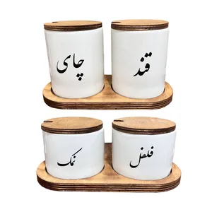 بانکه مدل ارغوان مجموعه 4 عددی همراه با استند