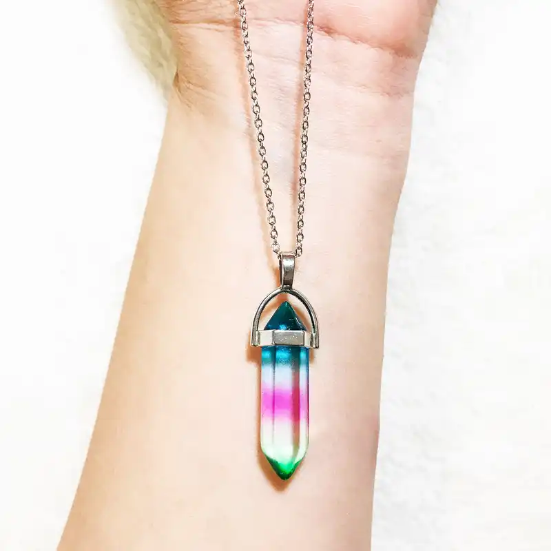 گردنبند مدل منشور رنگین بهاری