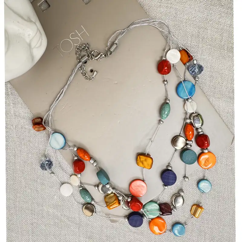 گردنبند زنانه تاش مدل سنگ و صدف