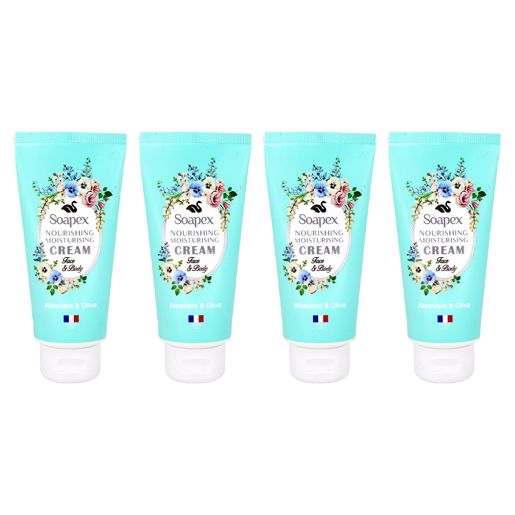 کرم مرطوب کننده سوپکس مدل Aloevera Olive حجم 90 میلی لیتر مجموعه 4 عددی