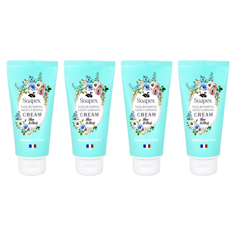کرم مرطوب کننده سوپکس مدل Aloevera Olive حجم 90 میلی لیتر مجموعه 4 عددی