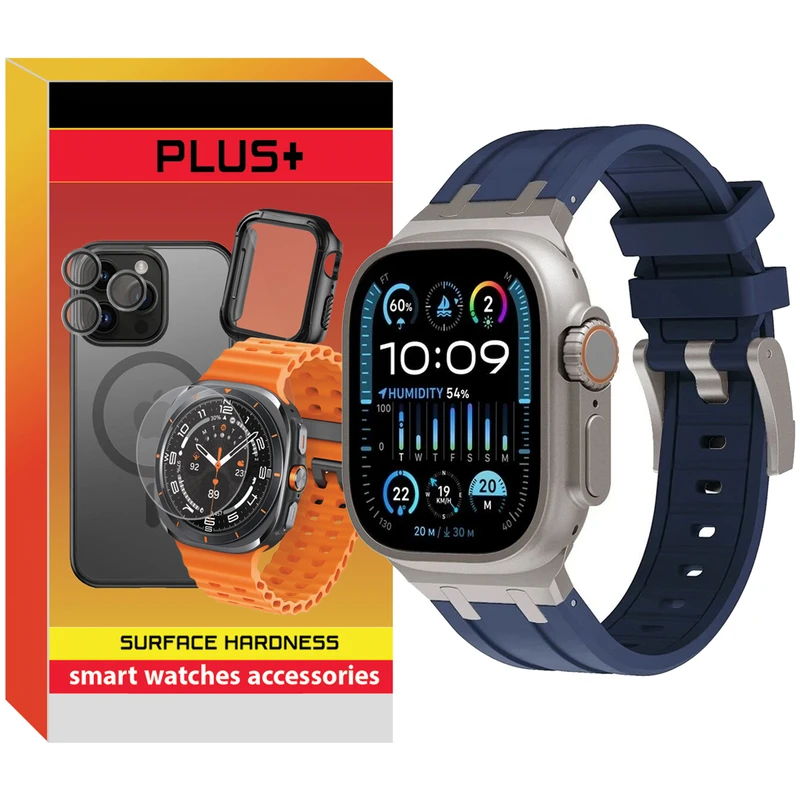 بند پلاس مدل Silicone AP PL مناسب برای اپل واچ سری 7/8/9 سایز 45 میلی متری