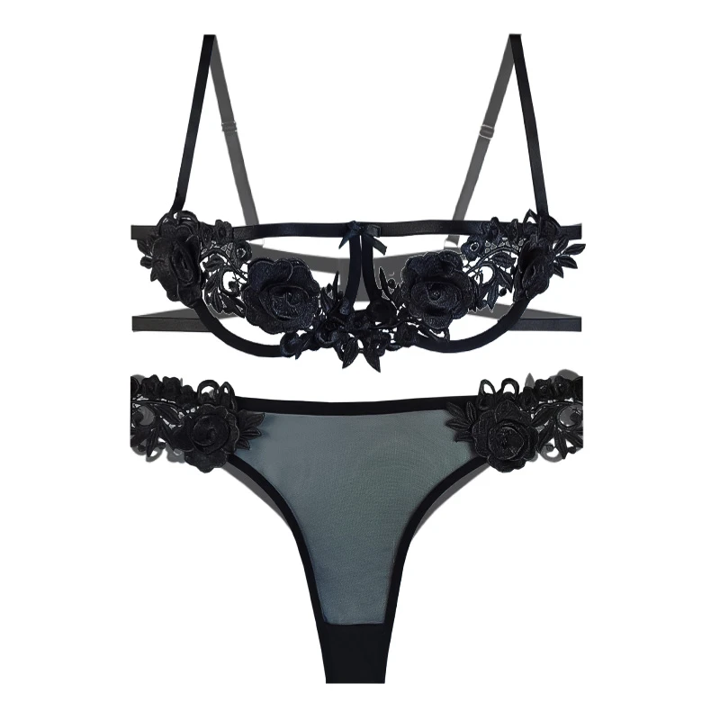 ست شورت و سوتین زنانه مکسوریا مدل گل برجسته امبرودی کد 02200