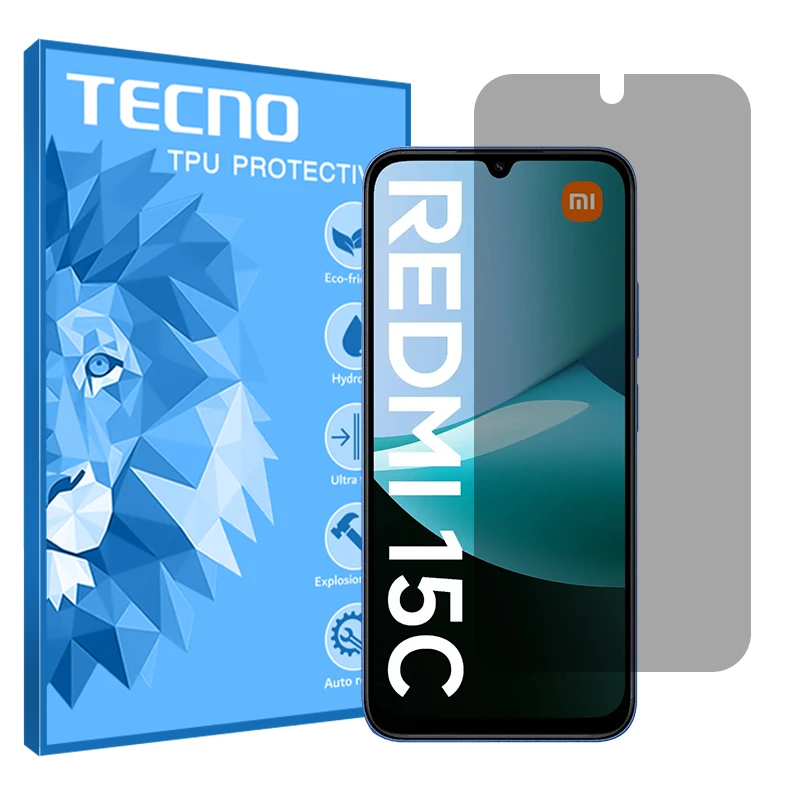 محافظ صفحه نمایش حریم شخصی تکنو مدل Resistant مناسب برای گوشی موبایل شیائومی Redmi 15C