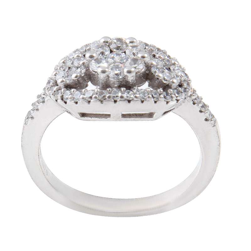 انگشتر نقره زنانه بازرگانی میلادی مدل فانتزی کد AWR_767