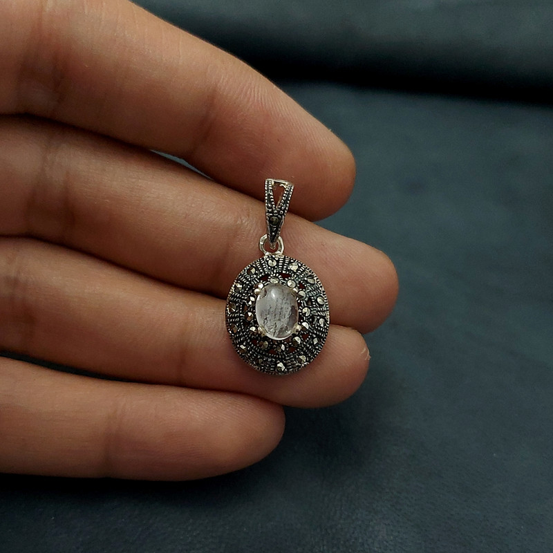 آویز گردنبند نقره زنانه مدل VM6483