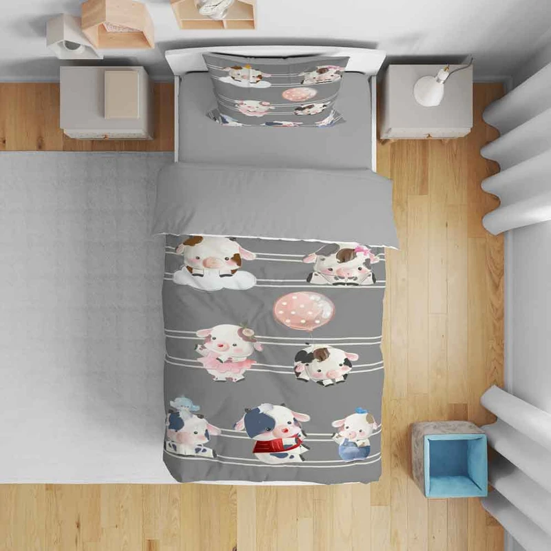 سرویس روتختی نوپه هوم مدل کارتونی T6009 یک نفره 5 تکه