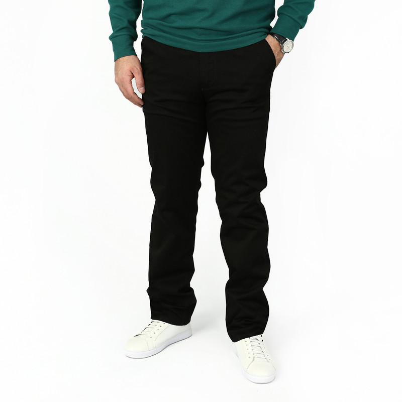 شلوار راسته مردانه مدل کتان کد 66799 رنگ مشکی