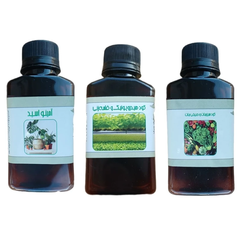 کود مایع امینو اسید و کود سبزیجات و صیفی جات و کود هیدروپونیک و قلمه مدل life drop حجم 110 میلی لیتر بسته 3 عددی
