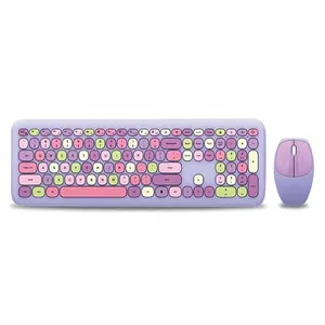 Mofii 666 Wireless Keyboard and Mouse, Membrane Switch, Full-Size