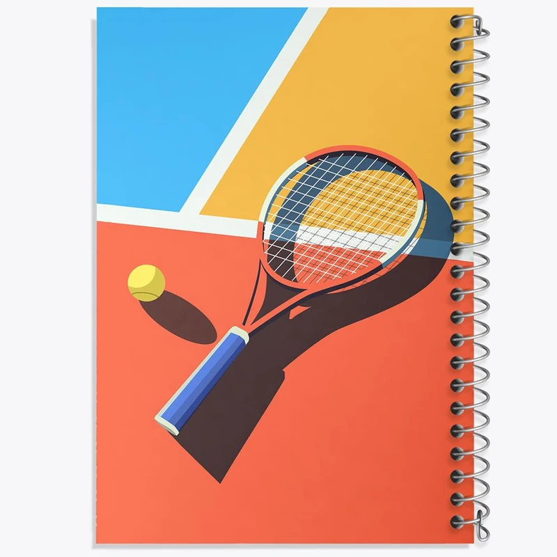 دفتر شطرنجی 50 برگ خندالو طرح تنیس Tennis کد 14598
