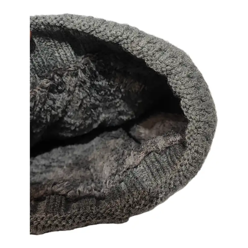 ست کلاه و شال گردن بافتنی بچگانه مدل خوشه گندم ۰۶