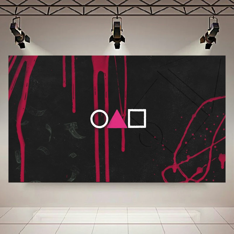 پوستر دیواری طرح اسکویید گیم مدل کارت بازی کد AR305047