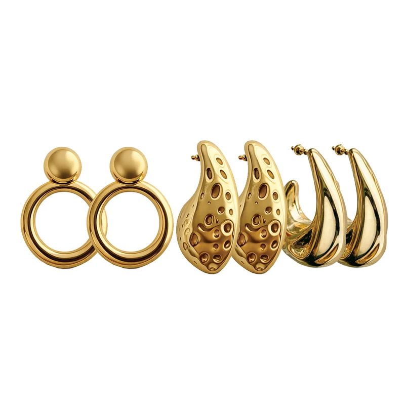 گوشواره میخی زنانه کد ER1189 مجموعه 3 عددی