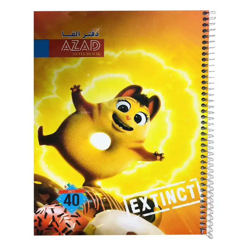 دفتر مشق 40 برگ آزاد مدل حاشیه دار کد 800