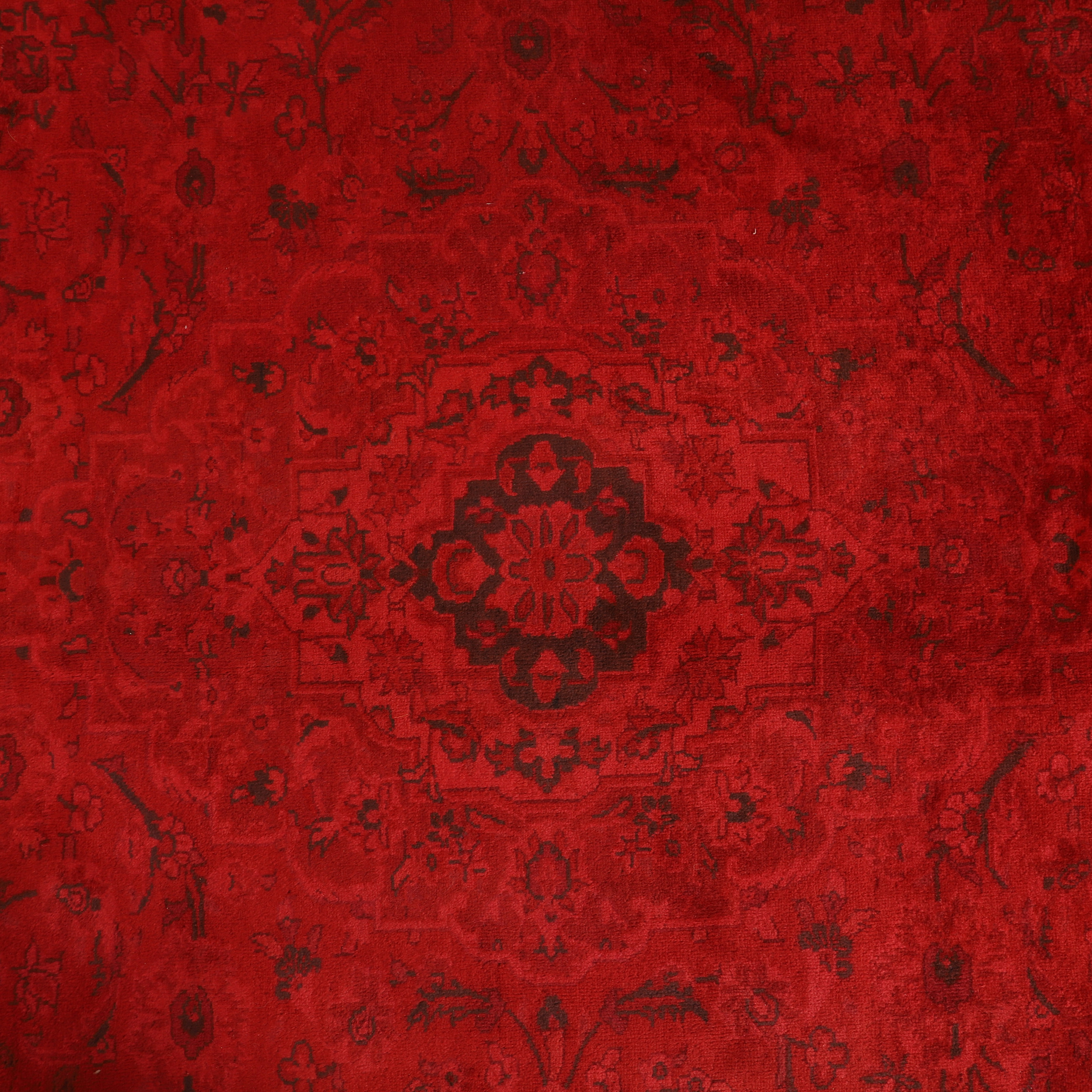 فرش دستباف رنگ شده شش متری مدل وینتج کد 4101210