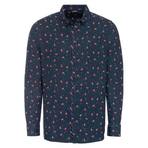 پیراهن آستین بلند مردانه لیورجی مدل کریسمسی کد NB-chris2022 رنگ سرمه ای