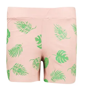 شلوارک زنانه افراتین مدل برگ انجیری رنگ صورتی روشن 