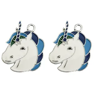 آویز گردنبند مدل اسب تک شاخ شاد AG353 مجموعه 2 عددی