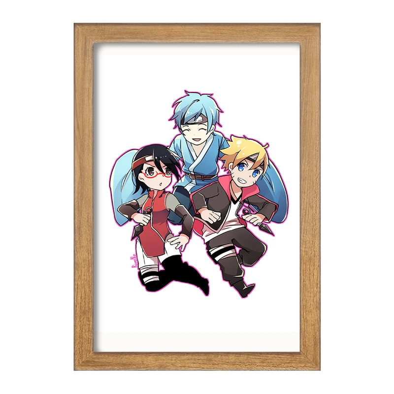 تابلو خندالو مدل سارادا و بوروتو و میتسوکی انیمه بوروتو Boruto  کد 15723