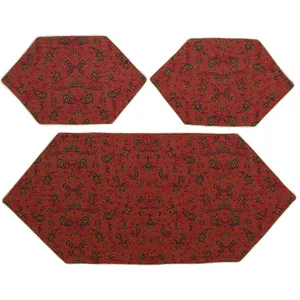 ست 3 تکه رومیزی ترمه کد TRSETE60