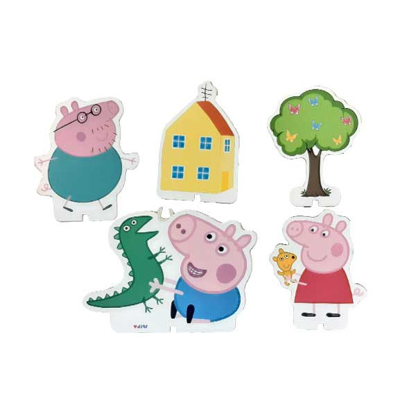 تاپر مدل پپا پیگ کد PeppapigCandleTopper2 مجموعه 5 عددی