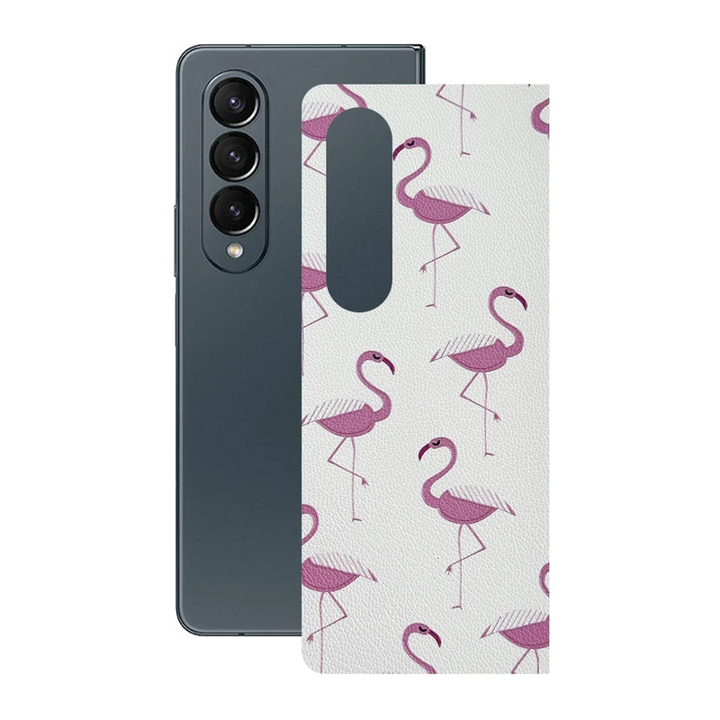 برچسب پوششی ریمکس مدل Leth طرح فلامینگو مناسب برای گوشی موبایل سامسونگ Galaxy Z Fold4