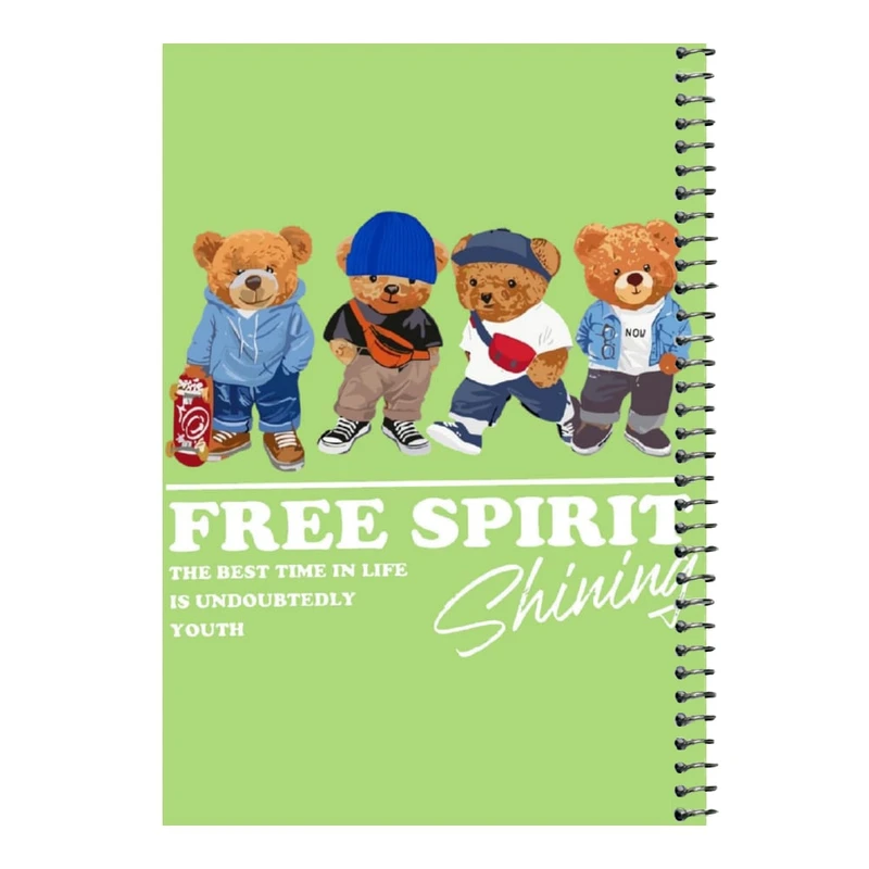 دفتر مشق 80 برگ اس جی مدل خرس های شیک پوش    