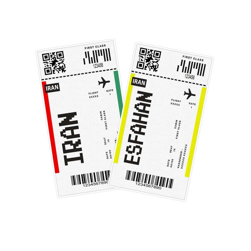   استیکر لپ تاپ ماسا دیزاین طرح ایران شهر اصفهان کد STMD مجموعه 2 عددی