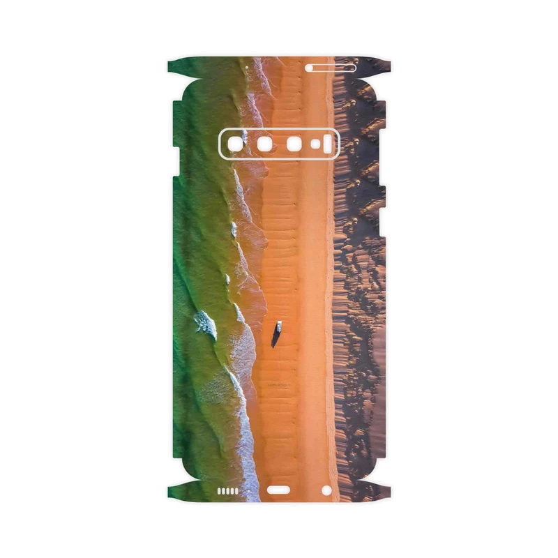 برچسب پوششی ماهوت مدل Beach and Green Sea-FullSkin مناسب برای گوشی موبایل سامسونگ Galaxy S10