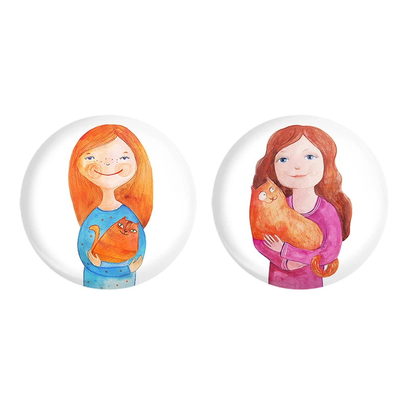 مگنت خندالو مدل دخترونه کد 55225523 مجموعه 2 عددی