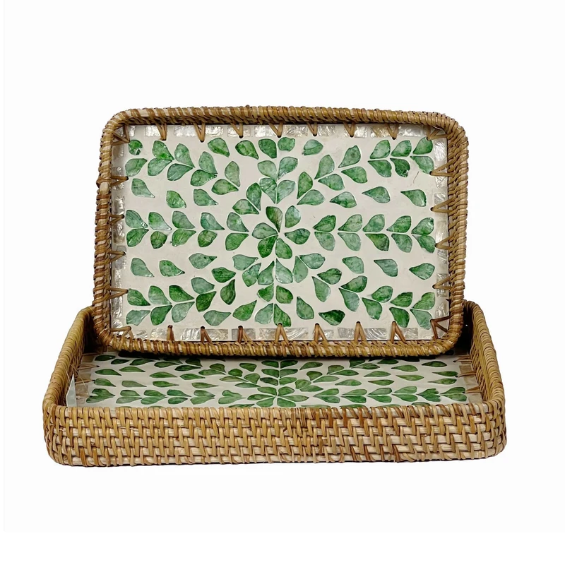 سینی دسته دار مدل مستطیل مجموعه 2 عددی