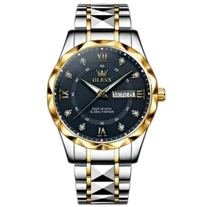 ساعت مچی عقربه‌ای کوارتز مردانه اُ لِوز مدل الماسی نگینی دی دیت کد 009