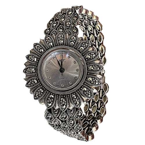 ساعت مچی عقربه ای نقره  زنانه اچ اف کد glsr-1041