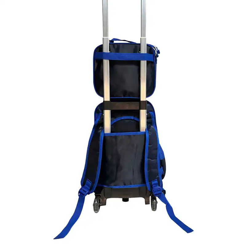 کوله پشتی چرخ دار طرح سگ های نگهبان کد 6700 به همراه کیف غذا و جامدادی