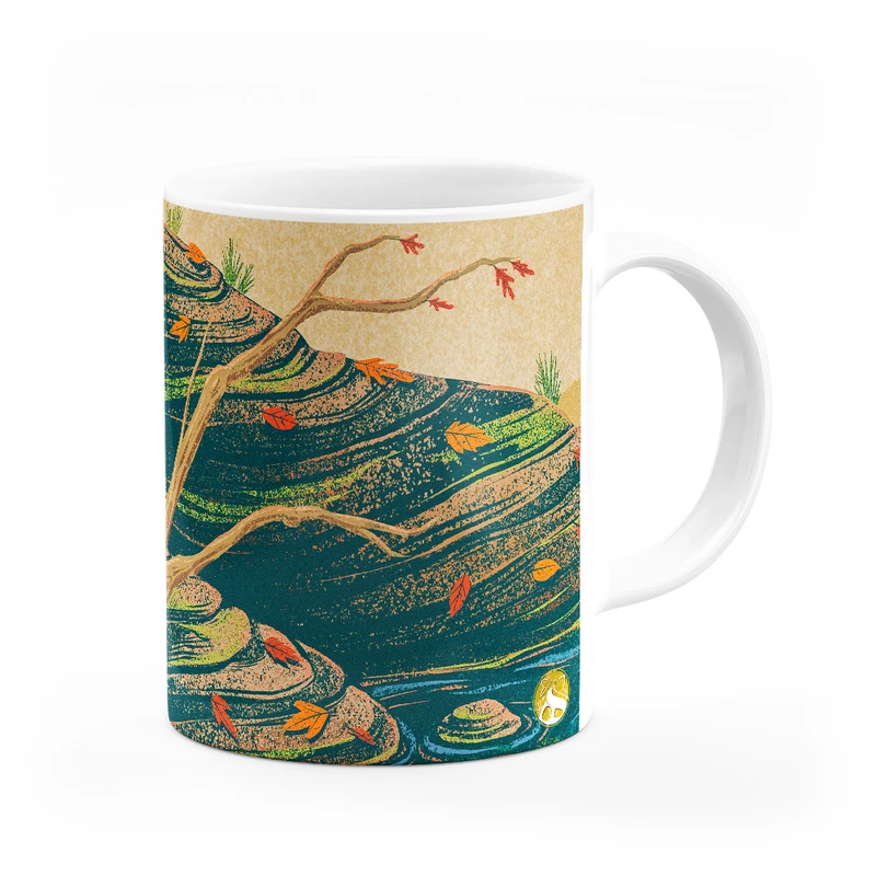 ماگ هومرو طرح گل و برگ مدل MG8852