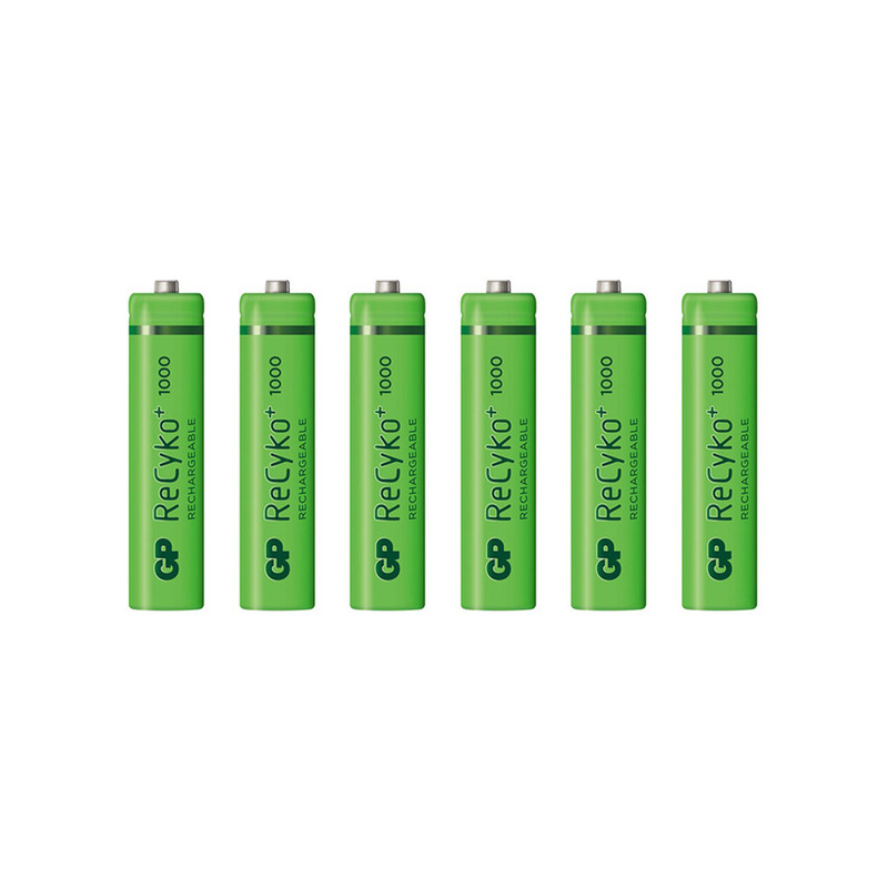 باتری نیم قلمی قابل شارژ جی پی مدل ReCyko Plus 950 بسته 6 عددی