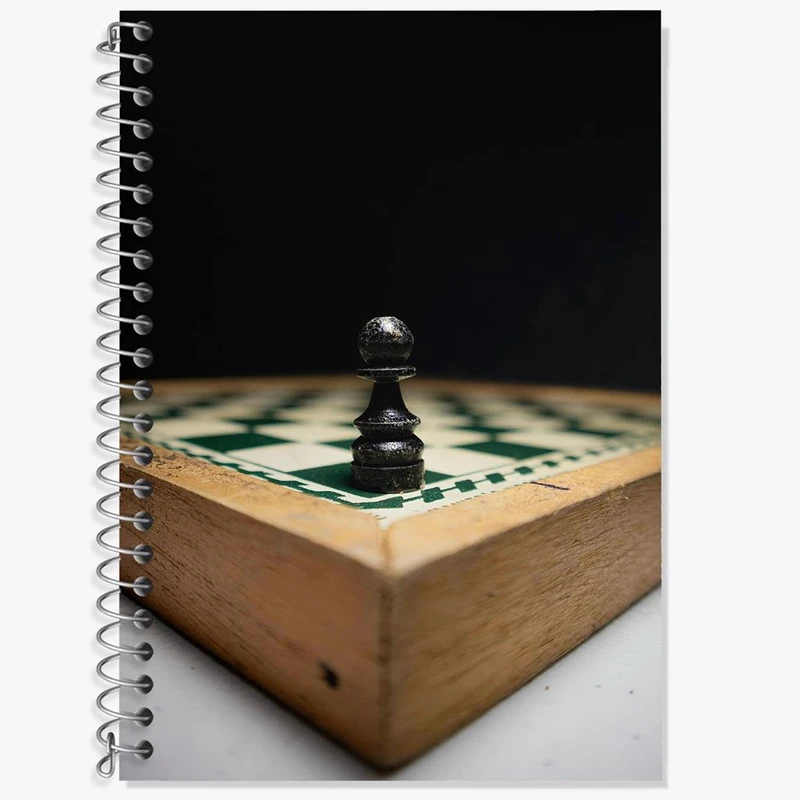 دفتر زبان 50 برگ خندالو مدل دو خط طرح شطرنج کد 29249