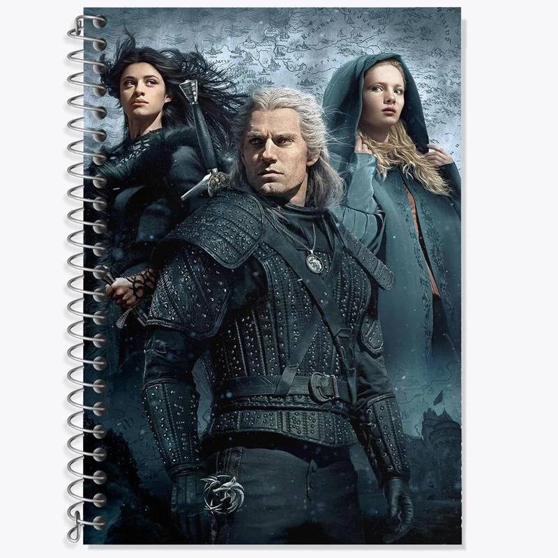 دفتر زبان 50 برگ خندالو مدل سه خط طرح سیری و گرالت و ینفر سریال ویچر Witcher کد 27412